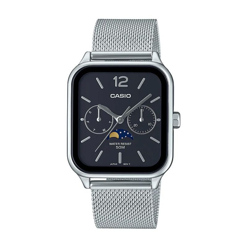 Montre homme casio acier argenté mtp-m305m-1aver - analogiques - edora