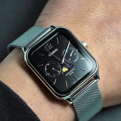 Montre homme casio acier argenté mtp-m305m-1aver - analogiques - edora - 1