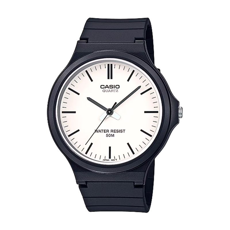 Montre homme casio résine noire mw-240-7evef - analogiques - edora