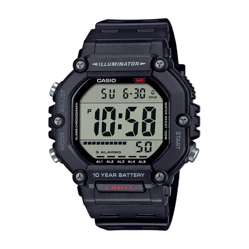 Montre mixte dgitale casio sport résine noire ae-1600h-1avef - digitales - edora