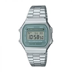 Montre mixte digitale casio iconic acier gris a168wa-3ayes - digitales - edora - 0
