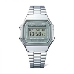 Montre mixte digitale casio iconic acier gris a168wa-3ayes - digitales - edora - 2