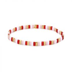 Bracelet femme edora perles miyuki tila roses et rouges tibr045 - bracelets-femme - edora - 0