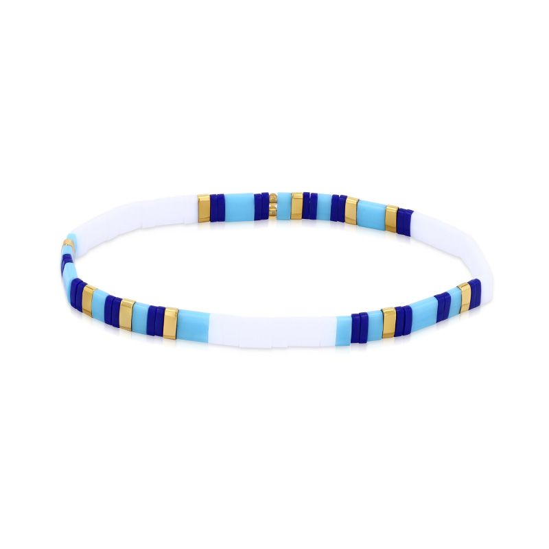 Bracelet femme edora perles miyuki tila bleues et marines tibr073 - bracelets-femme - edora