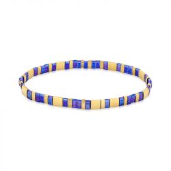 Bracelet femme edora perles miyuki tila bleues et dorées tibr265 - bracelets-femme - edora - 0