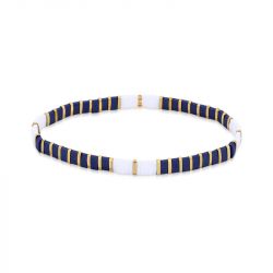 Bracelet femme edora perles miyuki tila blanches et bleues tibr267 - bracelets-femme - edora - 0