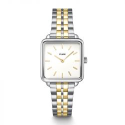 Coffret montre femme cluse la tétragone acier bicolore cg10326 - montre cluse or & argent, montre cluse doré - - analogiques - edora - 2