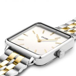 Coffret montre femme cluse la tétragone acier bicolore cg10326 - montre cluse or & argent, montre cluse doré - - analogiques - edora - 3