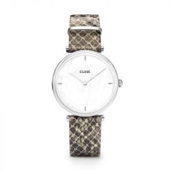 Montre femme cluse triomphe cuir gris python cw0101208009 - montre cluse or & argent, montre cluse doré - - analogiques - edora - 0
