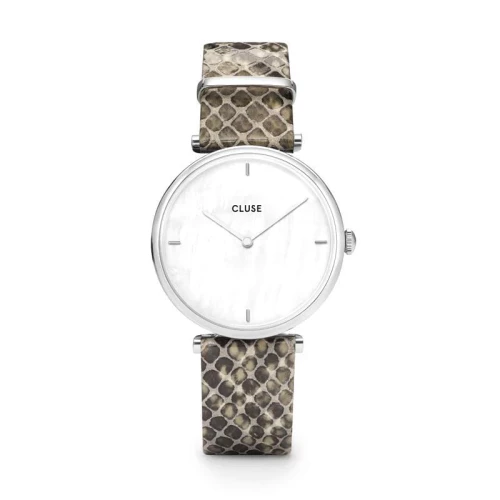 Montre Femme Cluse Triomphe Cuir Gris PythonCW0101208009