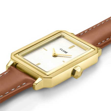 Montre femme cluse fluette cuir marron cw11515 – analogiques