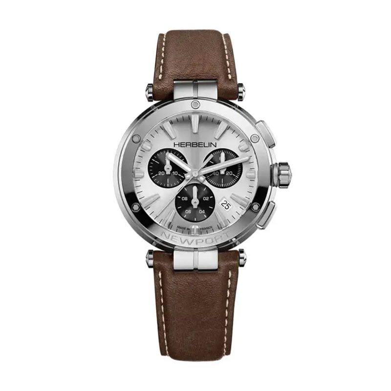 Montre femme  herbelin newport cuir marron 37658ap42ma - analogiques - edora