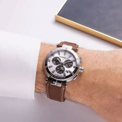 Montre femme  herbelin newport cuir marron 37658ap42ma - analogiques - edora - 1