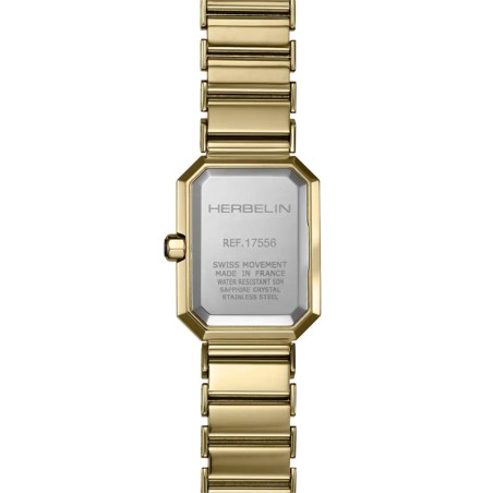 Montre femme herbelin octogône acier doré  17556bp1n19 – analogiques