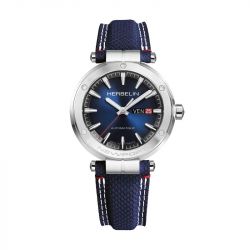 Montre homme automatique herbelin newport cuir et tissu bleu 1768a15bl - analogiques - edora - 0
