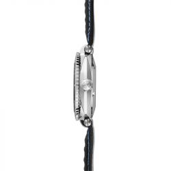 Montre homme automatique herbelin newport cuir et tissu bleu 1774an154 - analogiques - edora - 2