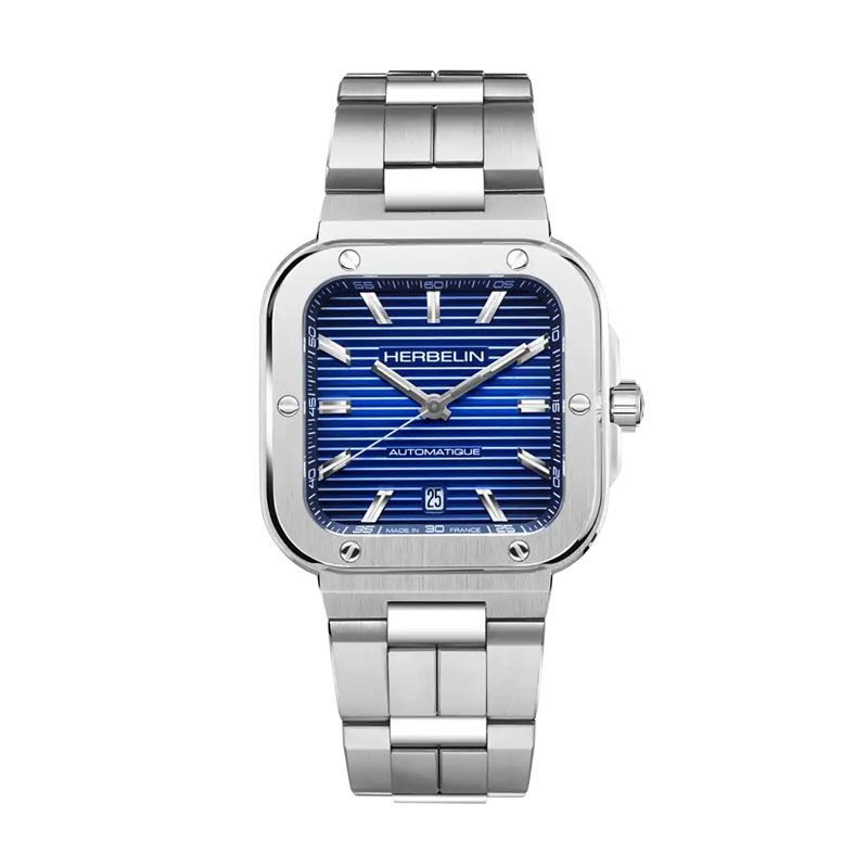 Montre homme herbelin cap camarat square acier gris 1646b115 - analogiques - edora