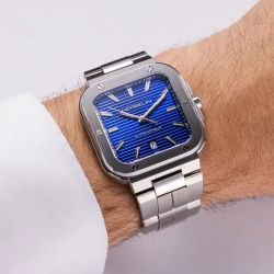 Montre homme herbelin cap camarat square acier gris 1646b115 - analogiques - edora - 1