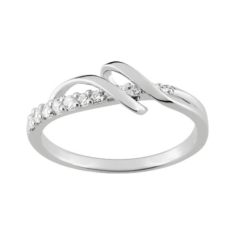 Bague femme edora harmonie argent et oxydes edoasrx97z - bague-argent-femme - edora