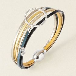 Bracelet femme flowers for zoÉ annabelle cuir annabelle955t1 - bracelets-femme - edora - 3