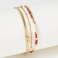 Bracelet femme flowers for zoÉ appoline  cuir  appoline310bt1 - bracelets-femme - edora - 0