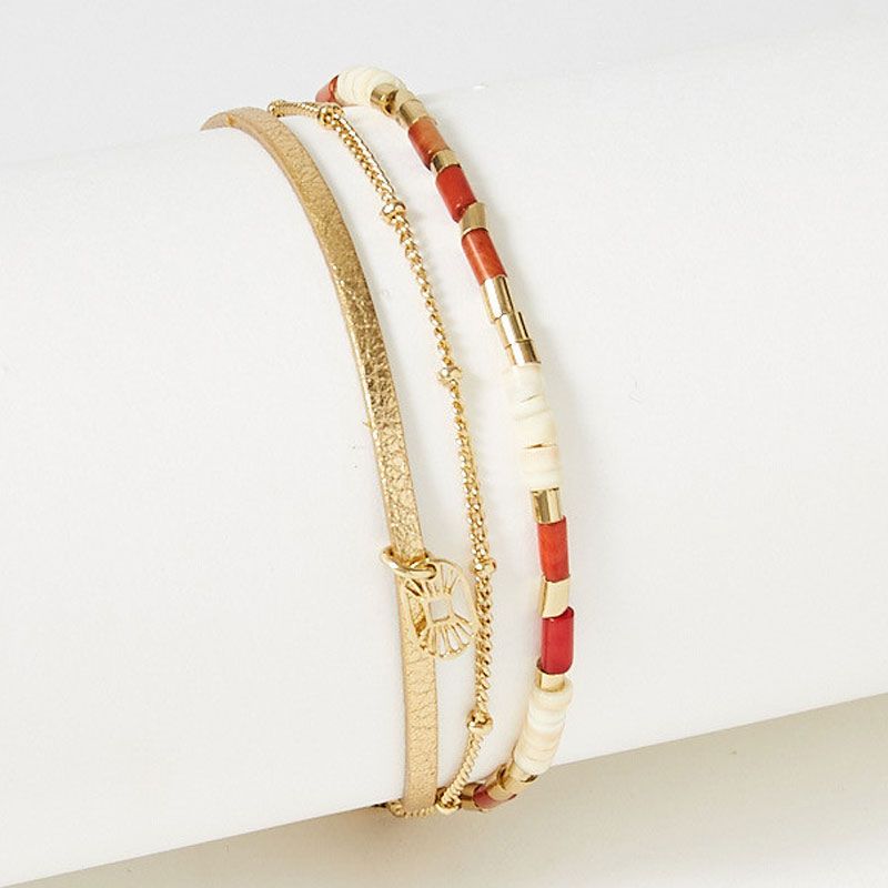 Bracelet femme flowers for zoÉ appoline  cuir  appoline310bt1 - bracelets-femme - edora