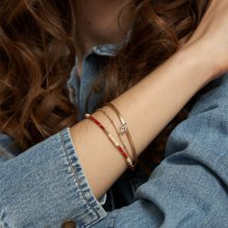 Bracelet femme flowers for zoÉ appoline  cuir  appoline310bt1 - bracelets-femme - edora - 1