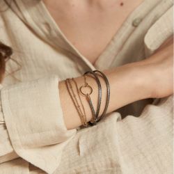 Bracelet femme flowers for zoÉ clover cuir  clover046t1 - bracelets-femme - edora - 1