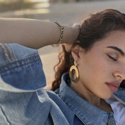 Boucles d'oreilles femme pendantes flowers for zoÉ illusion doré illusion352tu - pendantes - edora - 1