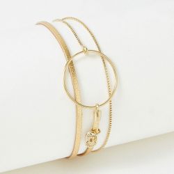 Bracelet femme flowers for zoÉ nolah metallic golb cuir nolah310t1 - bracelets-femme - edora - 0