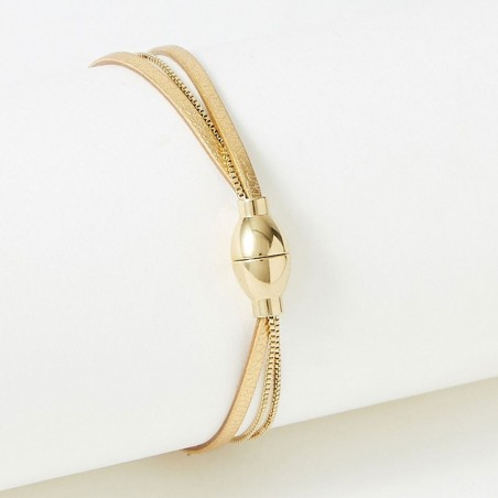 Bracelet femme flowers for zoé nolah metallic golb cuir nolah310t1 – bracelets femme