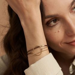 Bracelet femme flowers for zoÉ nolah metallic brown cuir nolah311t1 - bracelets-femme - edora - 1