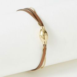 Bracelet femme flowers for zoÉ nolah metallic brown cuir nolah311t1 - bracelets-femme - edora - 2