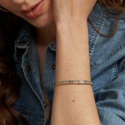 Bracelet femme jonc flowers for zoÉ tuesday white léo tuesday455tu - joncs - edora - 1