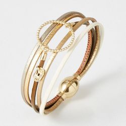 Bracelet femme flowers for zoÉ annabelle cuir  annabelle959t2 - bracelets-femme - edora - 0