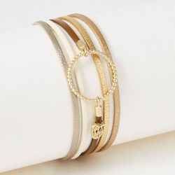 Bracelet femme flowers for zoÉ annabelle cuir  annabelle959t2 - bracelets-femme - edora - 2