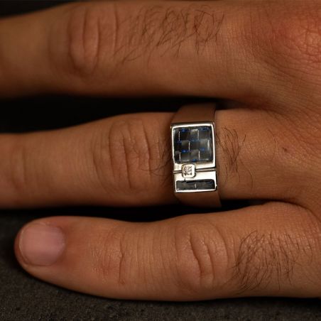 Bague acier homme & femme : bague en acier doré, noir, rose - chevalieres - edora - 2