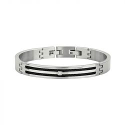 Bracelet homme phebus damien  acier et  diamant 50300007 - bracelets-homme - edora - 0