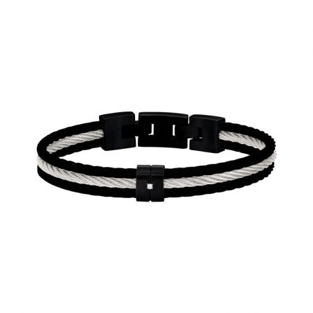 Bracelet cuir homme: bracelet homme cuir tressé & bracelet perlé - bracelet-cuir-homme - edora - 1