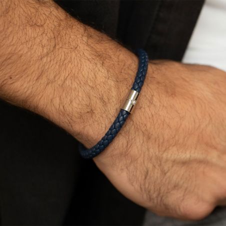 Bracelet cuir homme: bracelet homme cuir tressé & bracelet perlé - bracelet-cuir-homme - edora - 2