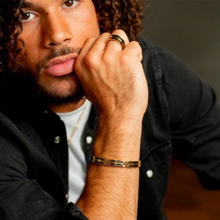 Bracelet homme phebus quentin acier doré et diamant 50300019 – bracelets homme