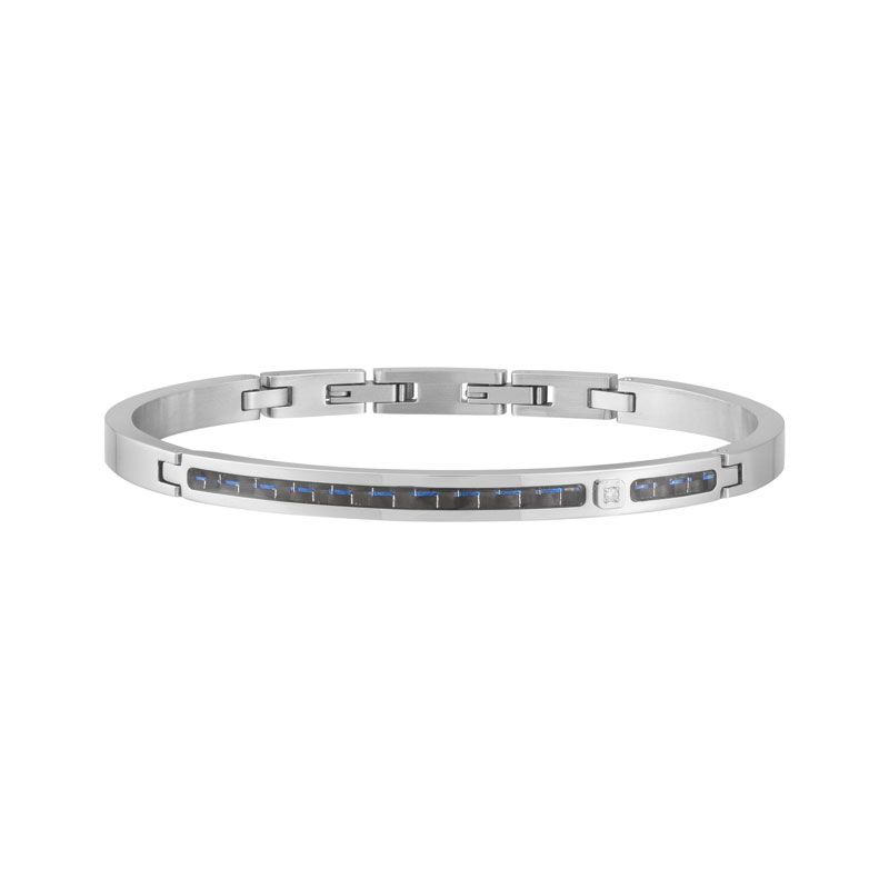 Bracelet homme phebus rémi acier et diamant 50300017 - bracelets-homme - edora