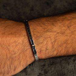 Bracelet homme phebus rémi acier et diamant 50300017 - bracelets-homme - edora - 1