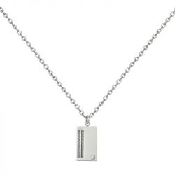 Collier Homme PHEBUS Clément Acier Gris et Diamant 50700009