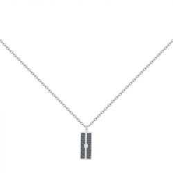 Collier homme phebus rémi acier gris et diamant 50700011 - colliers-homme - edora - 0