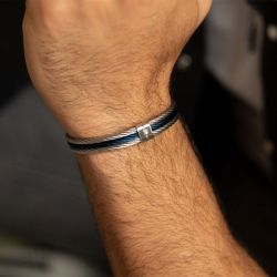 Bracelet homme phebus adrien acier gris et diamant 50300015 - bracelets-homme - edora - 1