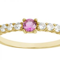 Bague femme  edora plaqué or et oxydes multicolore edo66100029 - bagues-plaque-or - edora - 1