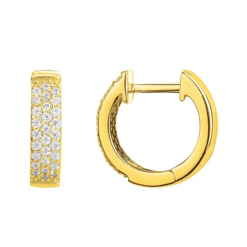 Boucles d'Oreilles Femme Créoles EDORA Plaqué Or et Oxydes EDO66400077