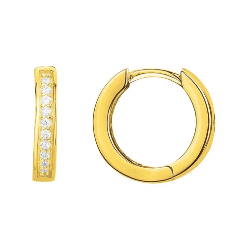 Boucles d'Oreilles Femme Créoles EDORA Plaqué Or et Oxydes EDO66400078