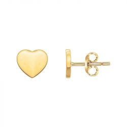 Boucles d'oreilles femme puces cœurs EDORA plaqué or EDO76400270